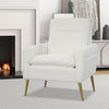 Fauteuil Salon Molleton Blanc | Vortex