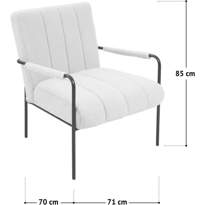Fauteuil Salon Rembourré Moderne | Zest - Designix Fauteuil Blanc Tissu