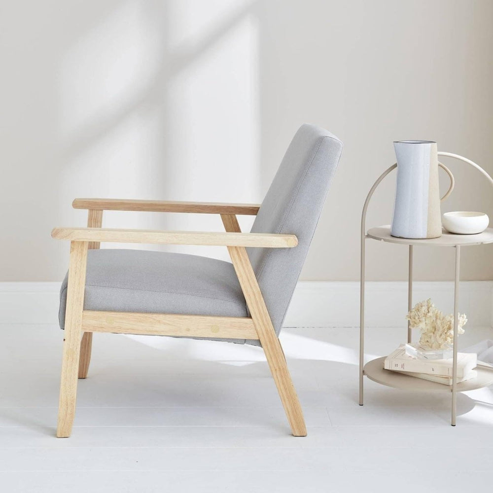 Fauteuil Scandinave Bois Gris | Éthéré - Designix Fauteuil