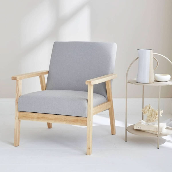Fauteuil Scandinave Bois Gris | Éthéré