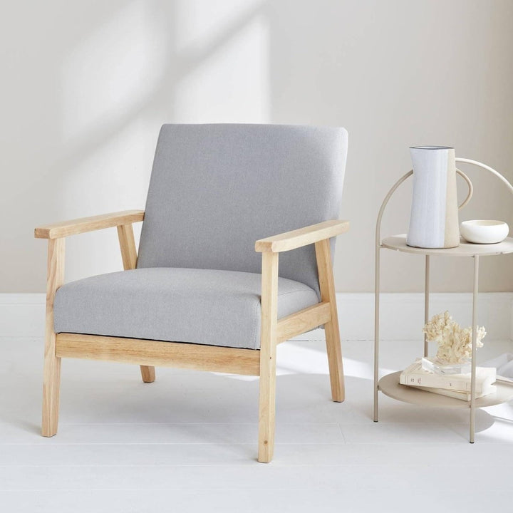 Fauteuil Scandinave Bois Gris | Éthéré - Designix Fauteuil