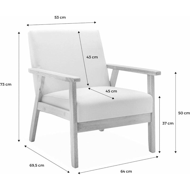 Fauteuil Scandinave Bois Gris | Éthéré - Designix Fauteuil