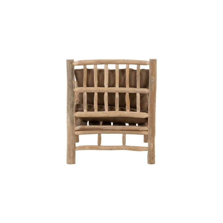 Fauteuil Teck Textile Naturel | Helo - Designix Fauteuil