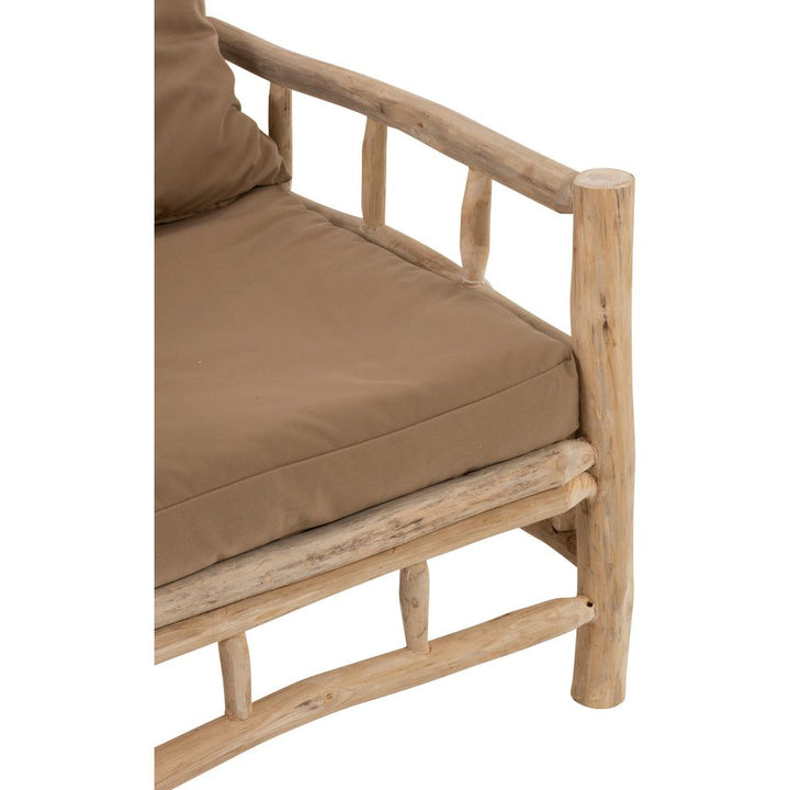Fauteuil Teck Textile Naturel | Helo - Designix Fauteuil