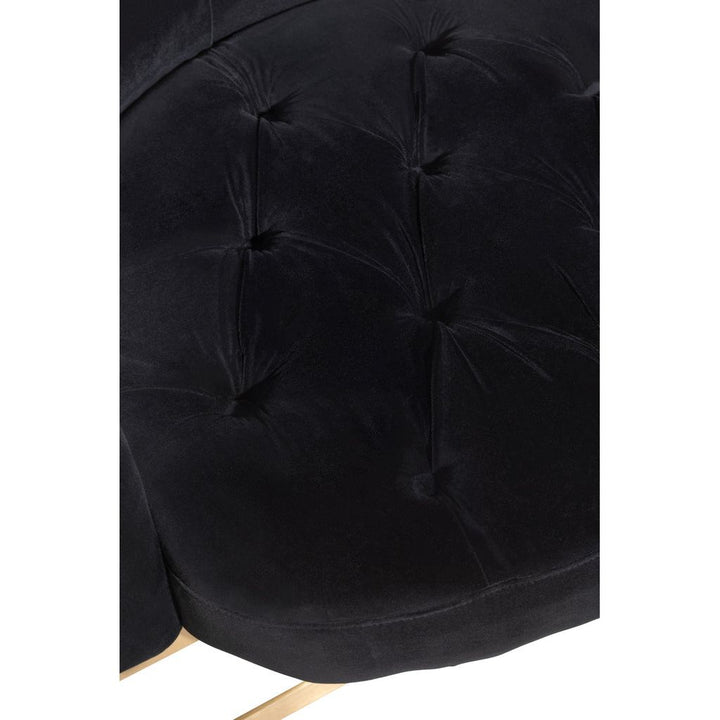 Fauteuil Velours Anthracite Or | Ovin - Designix Fauteuil