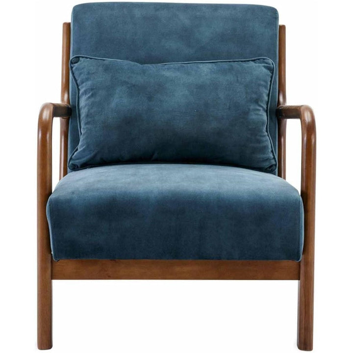 Fauteuil Velours Bleu Scandinave | Knit - Designix Fauteuil