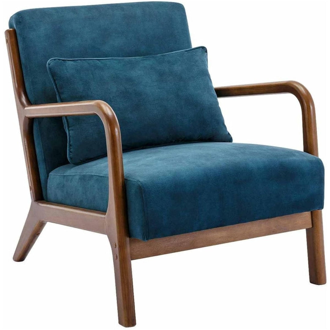 Fauteuil Velours Bleu Scandinave | Knit - Designix Fauteuil