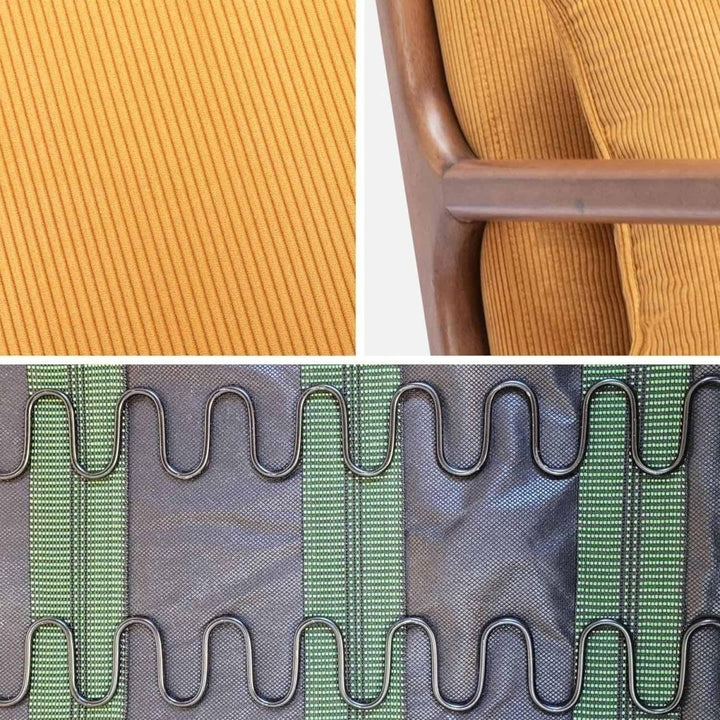 Fauteuil Velours Ocre Scandinave | Mistique - Designix Fauteuil