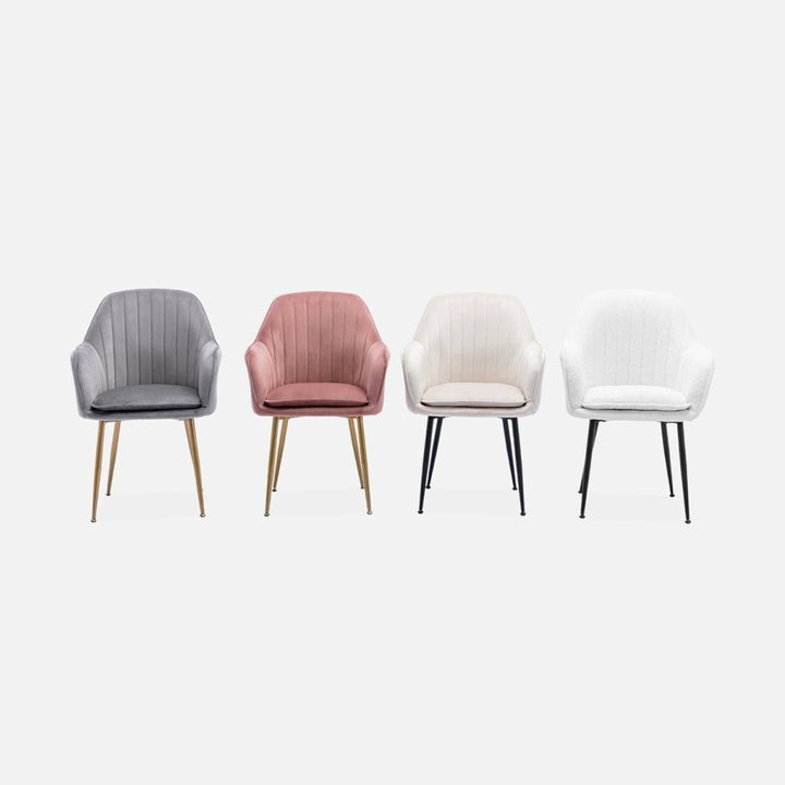 Fauteuil Velours Rose Chic | Lysée - Designix Fauteuil
