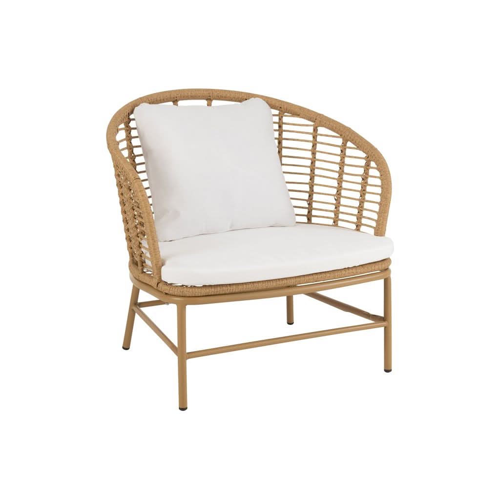 Fauteuil Zayo Métal Beige | Erya