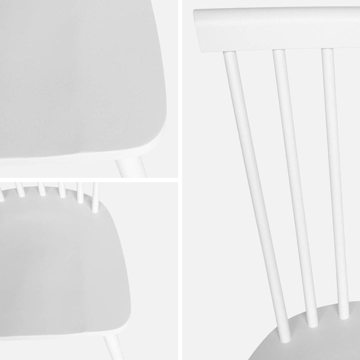 Alice'S Home - Lot De 2 Chaises Blanches À Barreaux En Bois D'Hévéa. ROMIE. L 50.8 X P 44.2 X H 90Cm. | Designix - Amazon    - https://designix.fr/