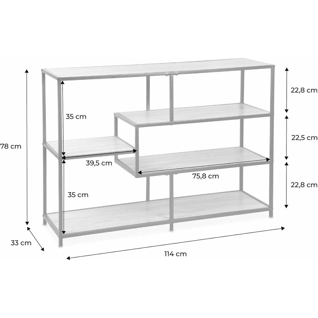 "Etagère Métal Bois Industriel" | Designix - 3333    - https://designix.fr/