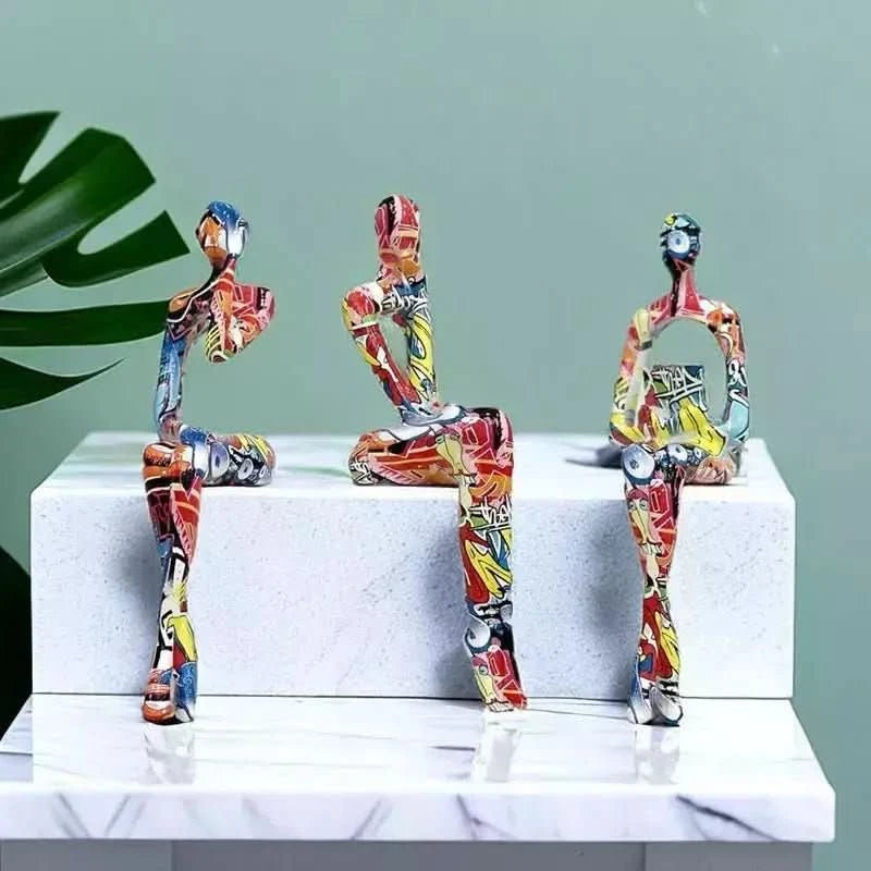 Figurine Abstraite Pop Art | Evo - Designix Statuette Graffiti Set de 3