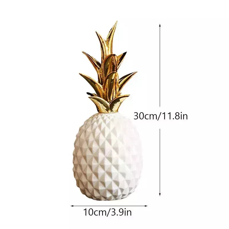 Figurine Ananas Céramique Luxe | Ivo - Designix Statuette Noir
