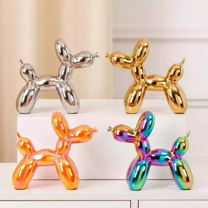 Figurine Chien Céramique Orange | Hayo - Designix Statuette Doré