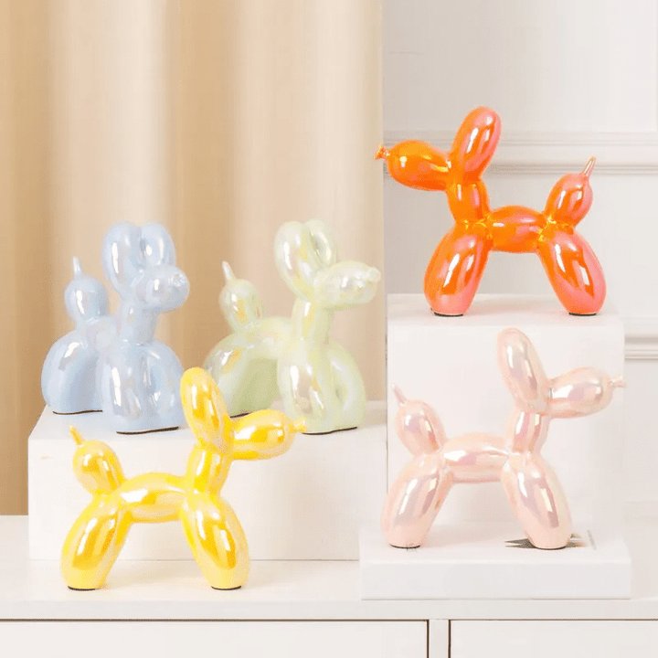 Figurine Chien Céramique Orange | Hayo - Designix Statuette Doré