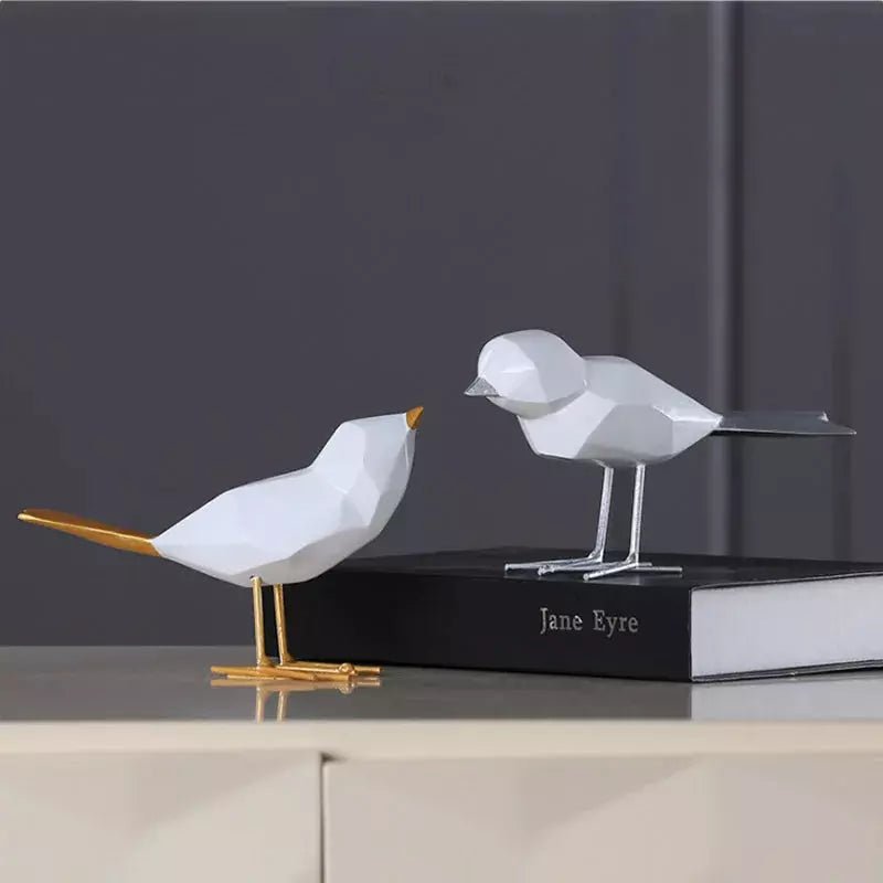 Figurine Oiseau Résine Moderne | Aina - Designix Statuette Doré
