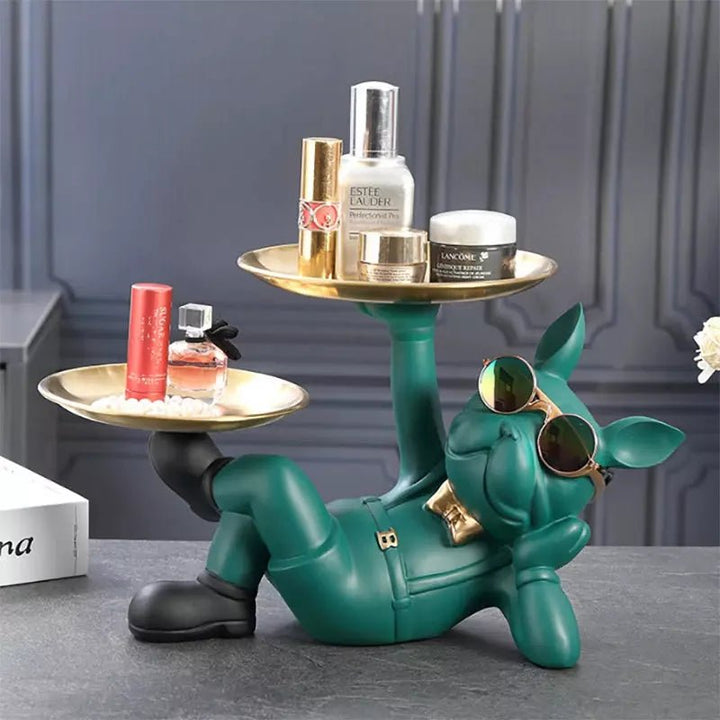 Figurines Animales Bulldog Résine | Yola - Designix Vide poche Rose