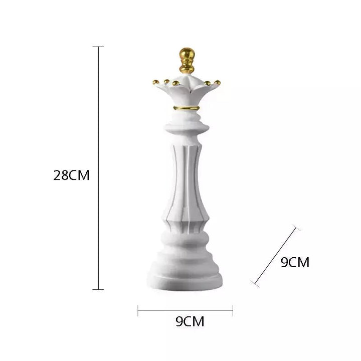 Figurines Échecs Résine Modernes | Kano - Designix Statuette Reine Blanche