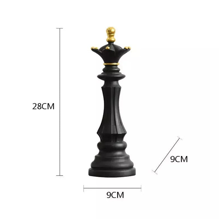 Figurines Échecs Résine Modernes | Kano - Designix Statuette Reine Noire