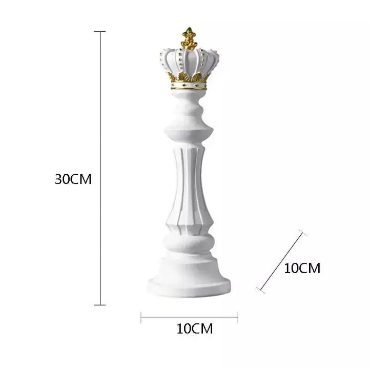 Figurines Échecs Résine Modernes | Kano - Designix Statuette Roi Blanc