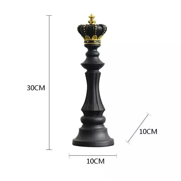 Figurines Échecs Résine Modernes | Kano - Designix Statuette Roi Noir