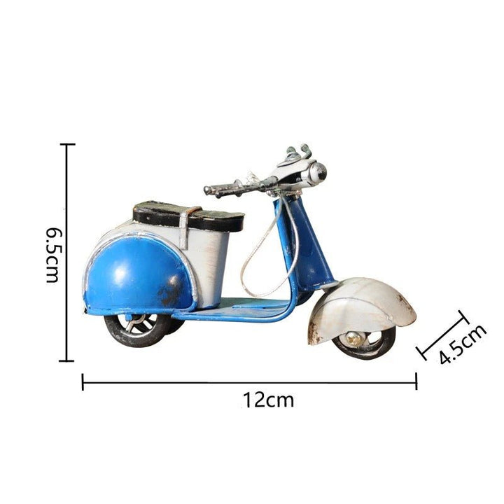 Figurines Moto Fer Artisanat | Zora - Designix Statuette Bleu 12x4.5x6.5cm