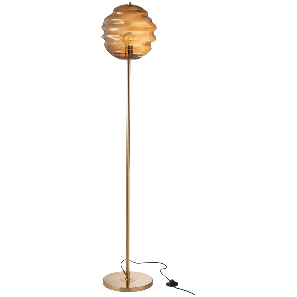 Lampe de sol en verre nid d'abeille marron | Designix -     - https://designix.fr