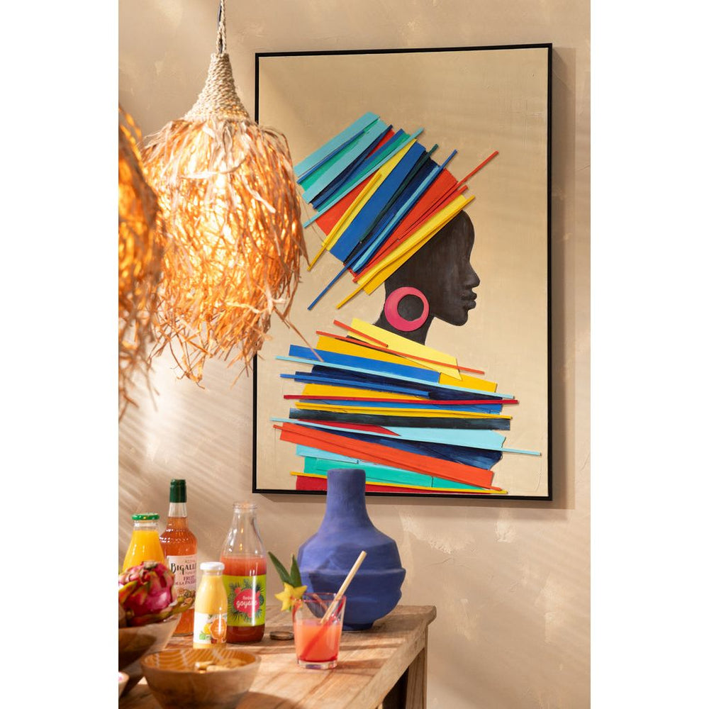 Flûte en Papier Mâché Bleu - Designix