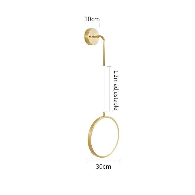 Lampe murale ronde à LED Lumière salon | Designix - Amazon 30cm-gold China Warm light - https://designix.fr/