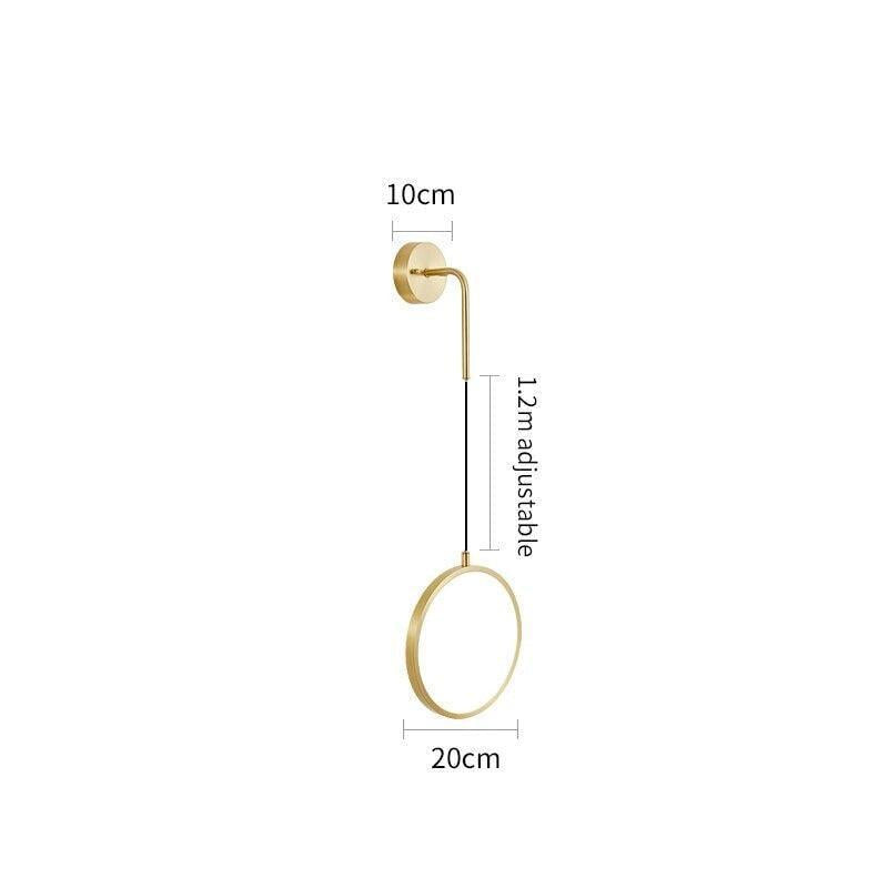 Lampe murale ronde à LED Lumière salon | Designix - Amazon 20cm-gold China Warm light - https://designix.fr/