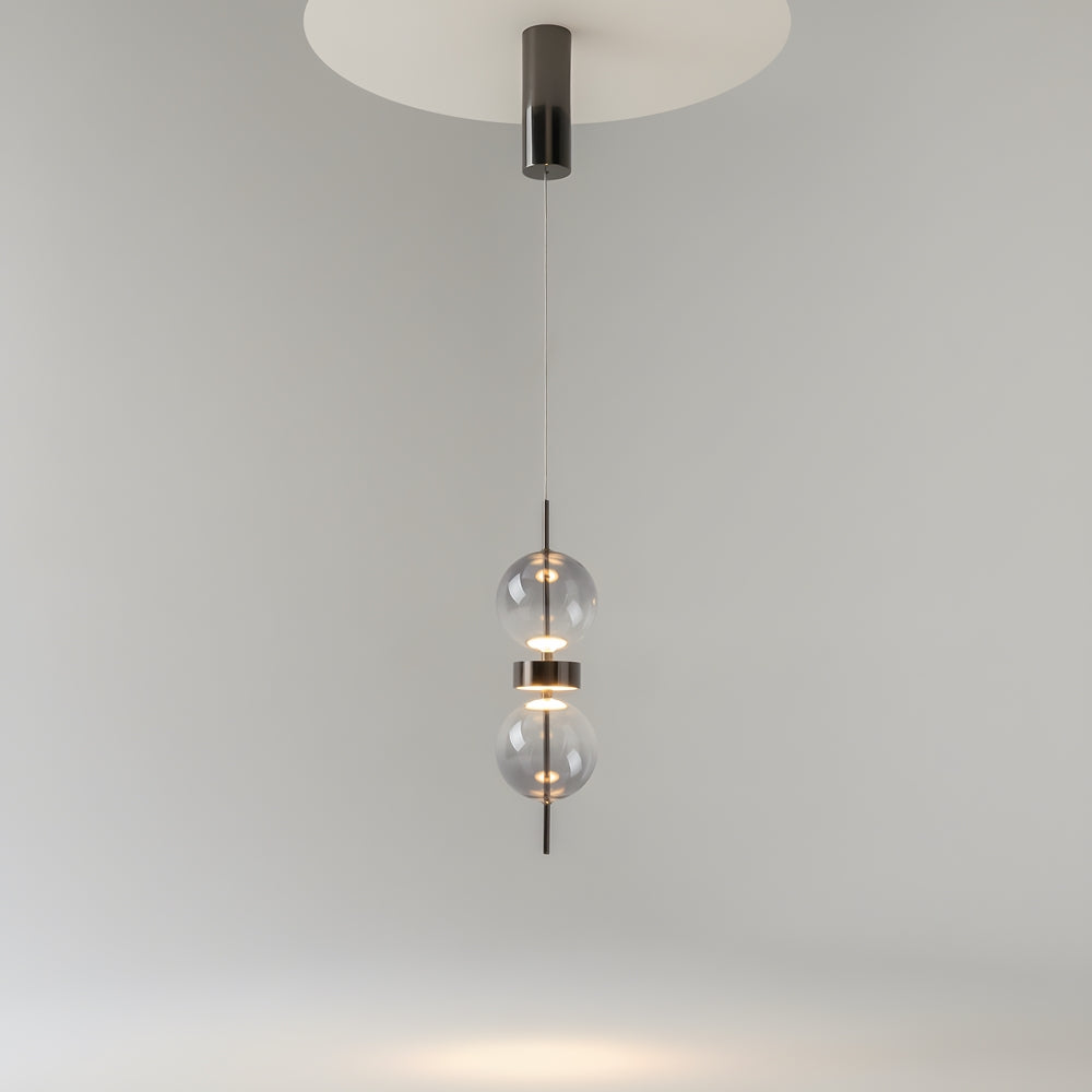 Double Moon Suspension luminaire noir
