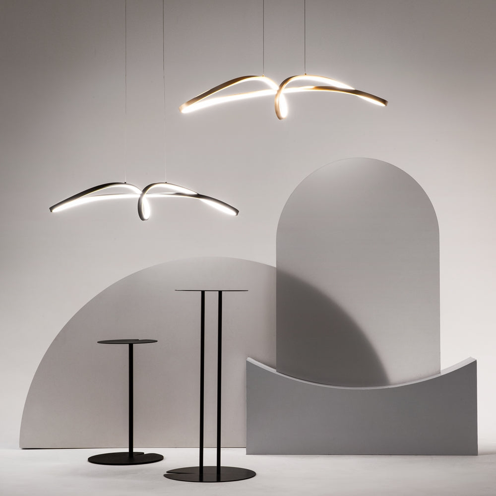 Curve Suspension luminaire doré