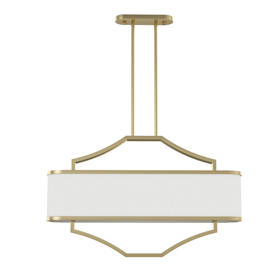 Suspension Gerdo Ovale, abat-jour tissu