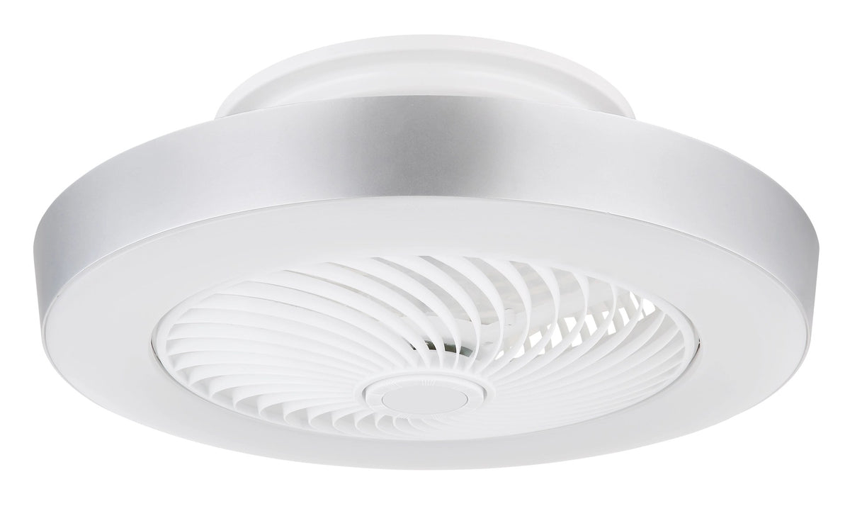 Ventilateur de plafond lumineux Gharra blanc