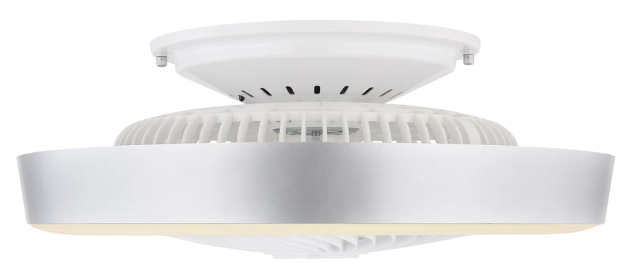 Ventilateur de plafond lumineux Gharra blanc