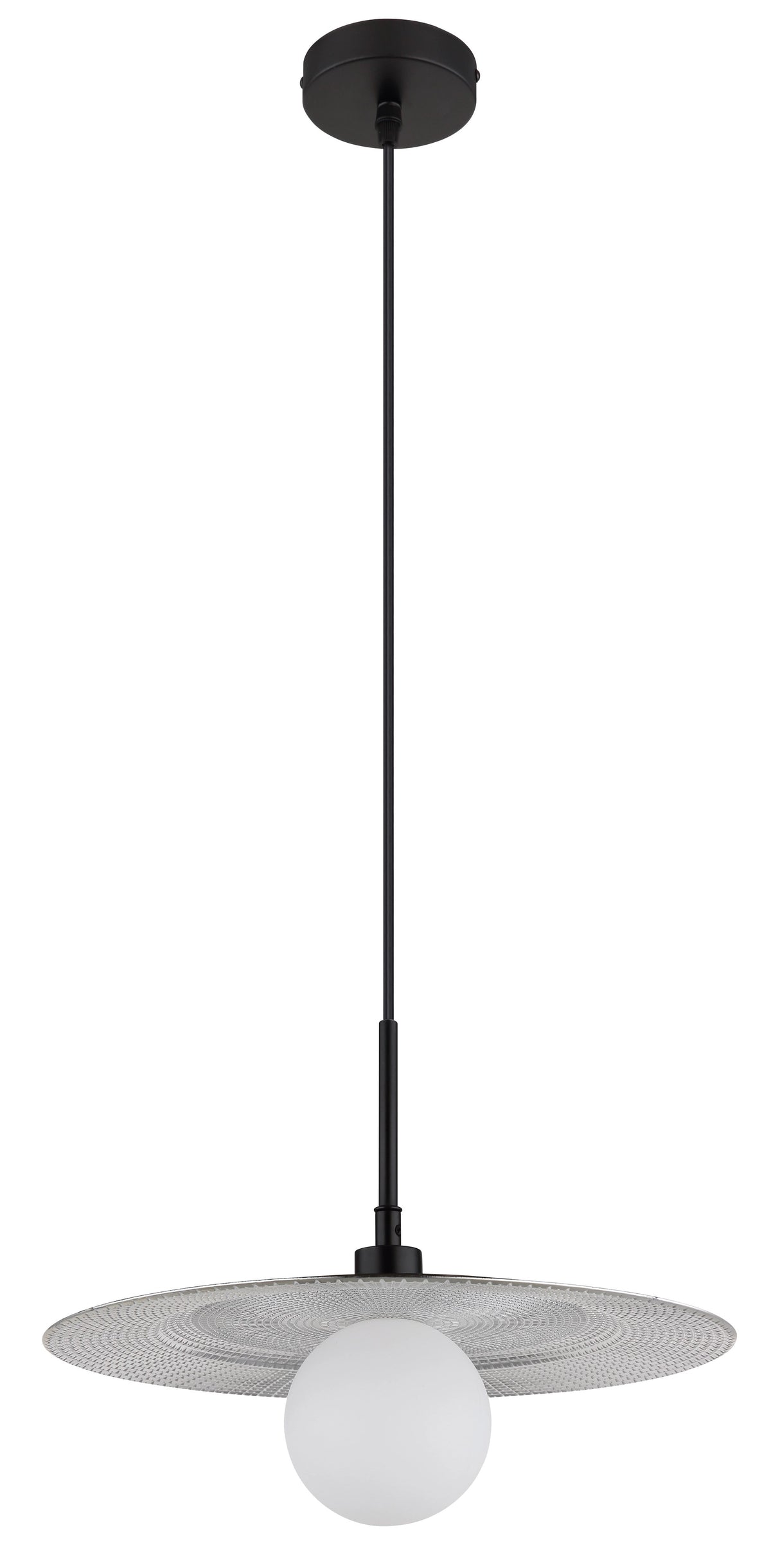 Suspension Riga noire mat, H 120 cm (15637)