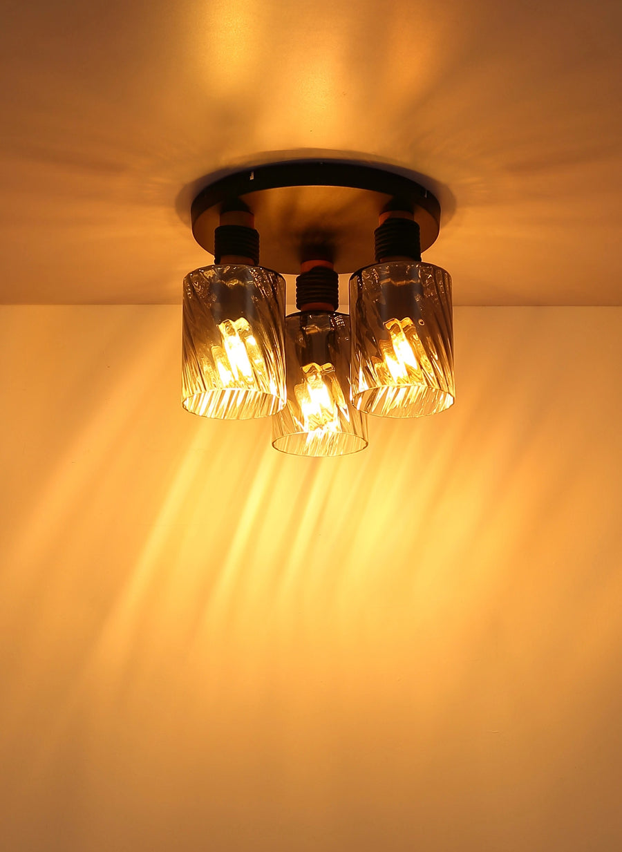 Plafonnier Matt 3 lumières noir mat