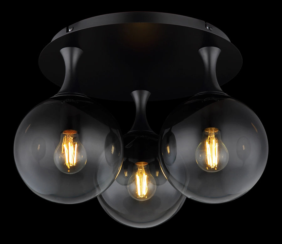 Plafonnier Dalton noir mat