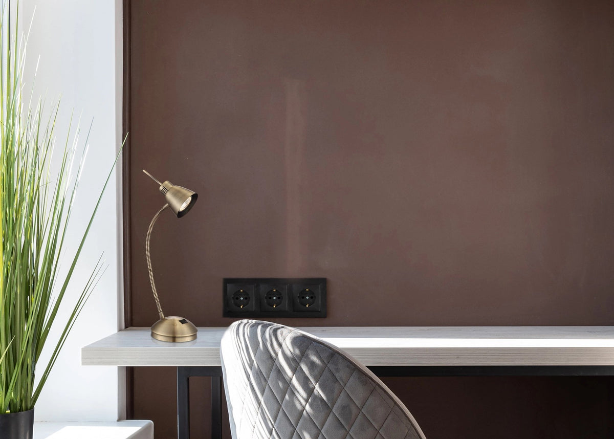 Lampe à poser Nuova laiton vieilli