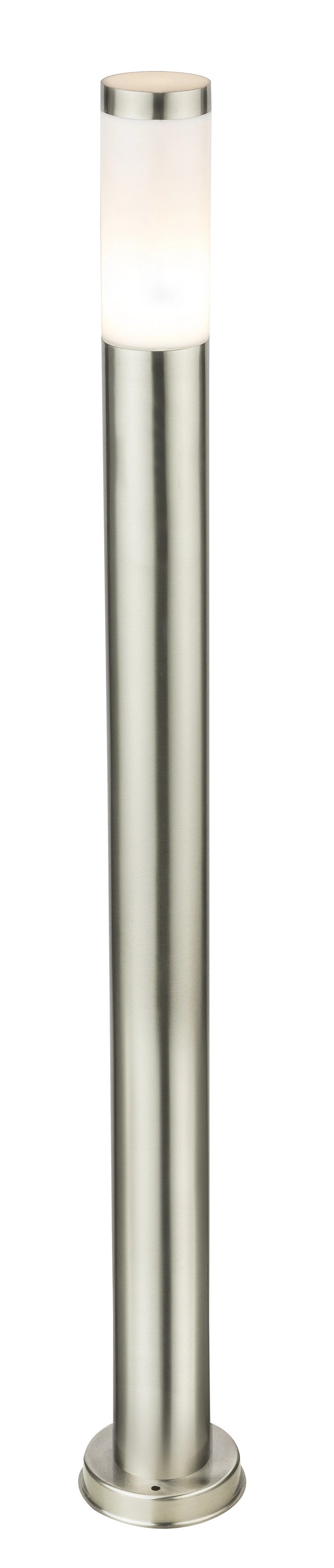 Gros plan sur le diffuseur opale et la collerette de base en inox