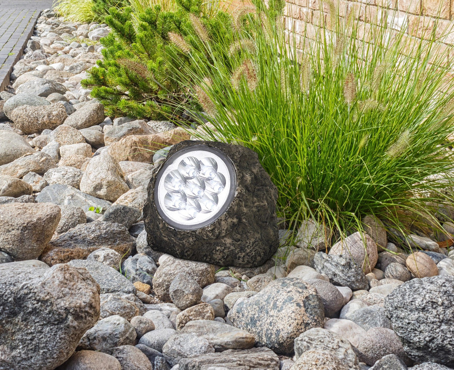 Luminaire extérieur Solar gris, H 11 cm