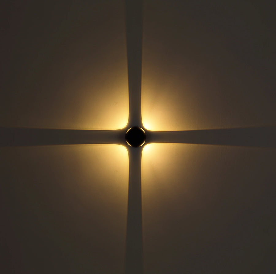 Luminaire extérieur Slice noir mat et aluminium