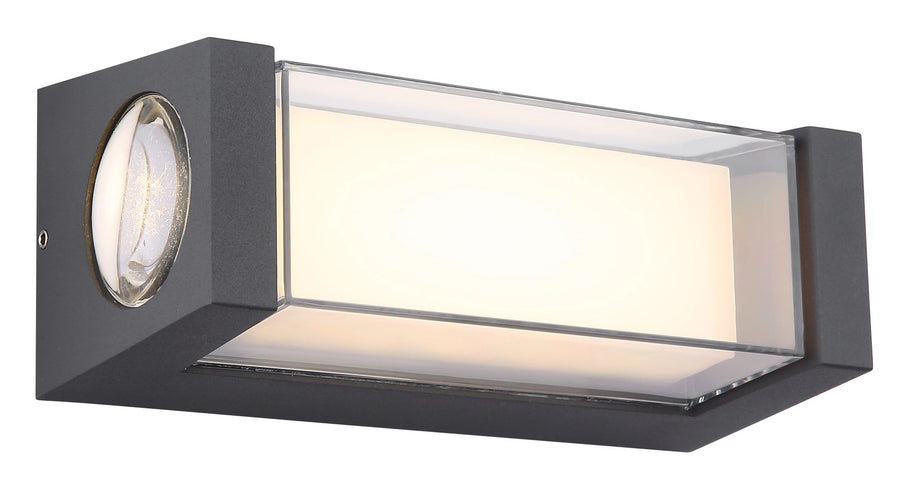 Luminaire extérieur Plixon anthracite et aluminium