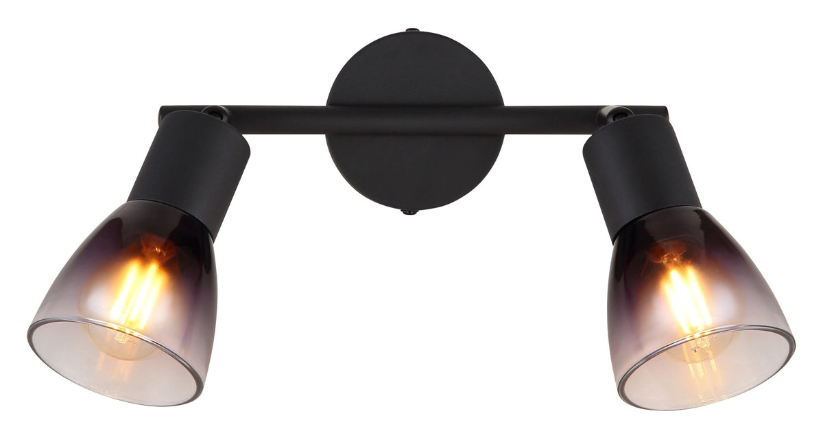 Spot Satella noir mat, H 18,5 cm