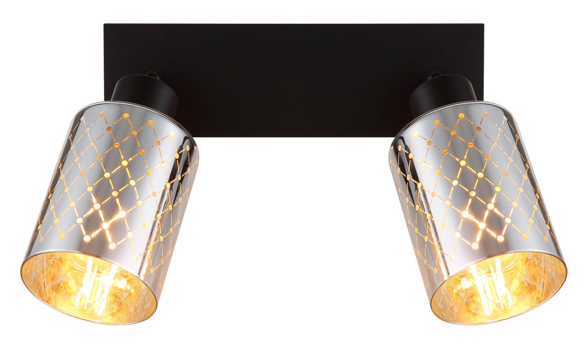 Spot Alonso noir mat, L 46 cm