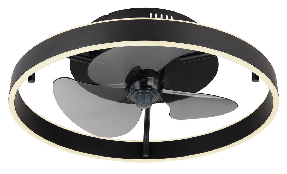 Ventilateur de plafond lumineux Conway noir