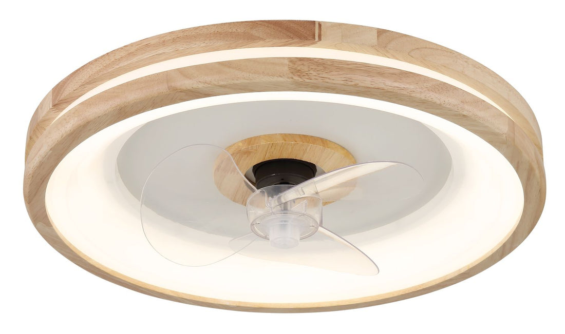 Ventilateur de plafond lumineux Gatian blanc mat