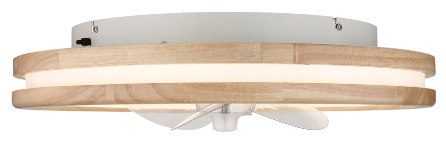 Ventilateur de plafond lumineux Gatian blanc mat