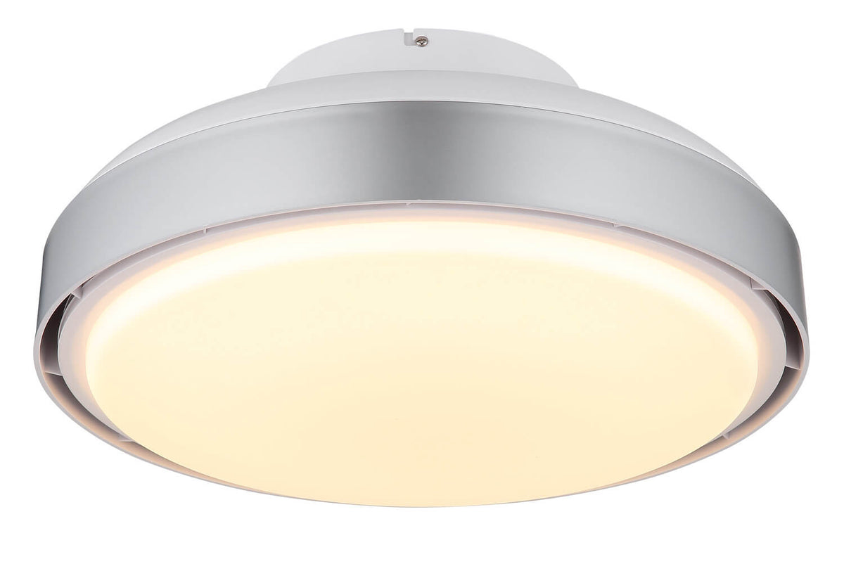 Ventilateur de plafond lumineux Carney blanc mat (03667SI)